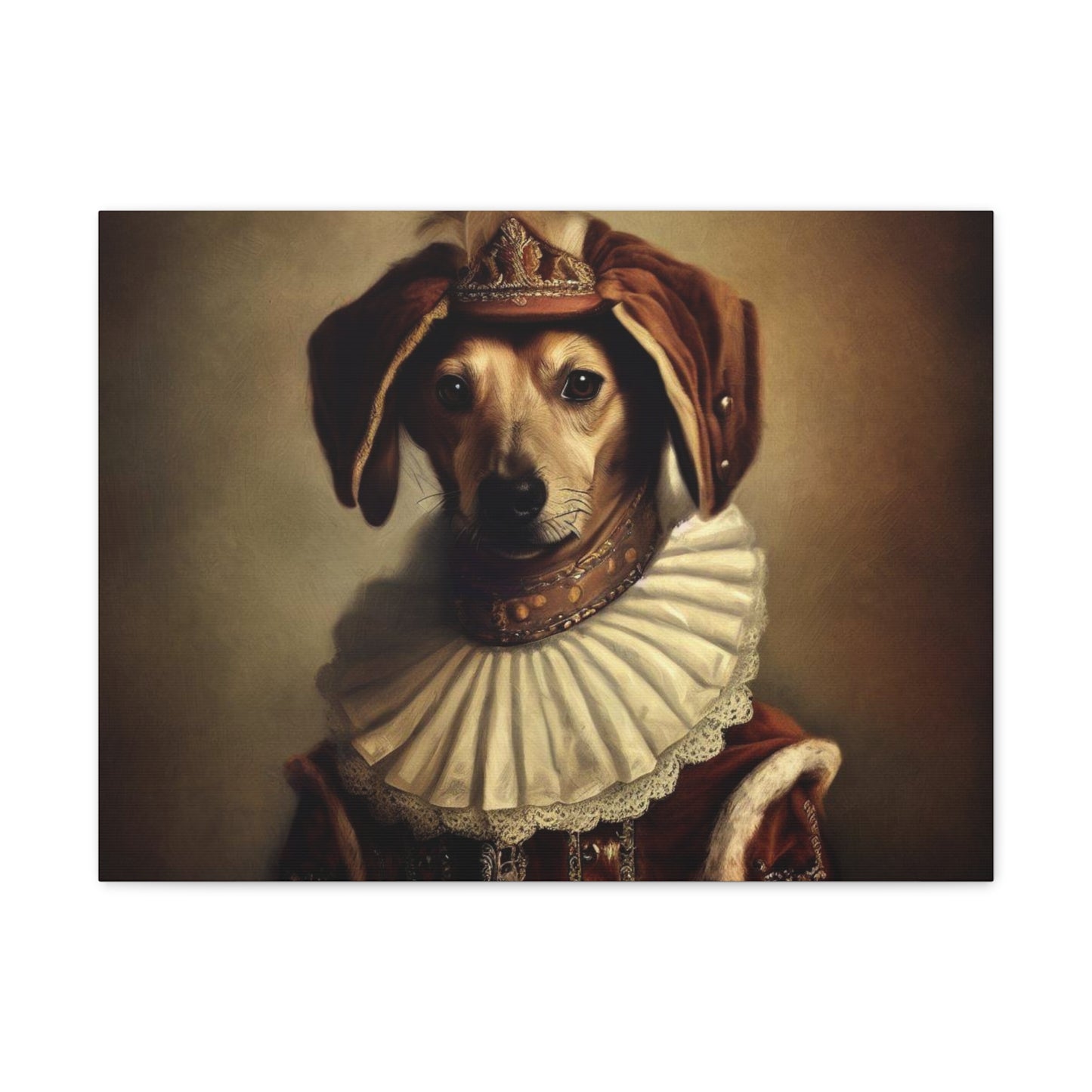 Fancy Dog, Canvas Dog Art, Dog Wall Art, Canine Canvas Art,Canvas Gallery Wraps, Pet Art 24″ x 18″ Premium Gallery Wraps (1.25″)