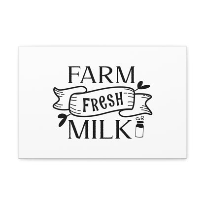 Farm Fresh Milk, Kitchen quote canvas prints, Kitchen wall decor quotes, Kitchen canvas art, Funny kitchen quotes on canvas, Inspirational kitchen quotes 18″ x 12″ Premium Gallery Wraps (1.25″)