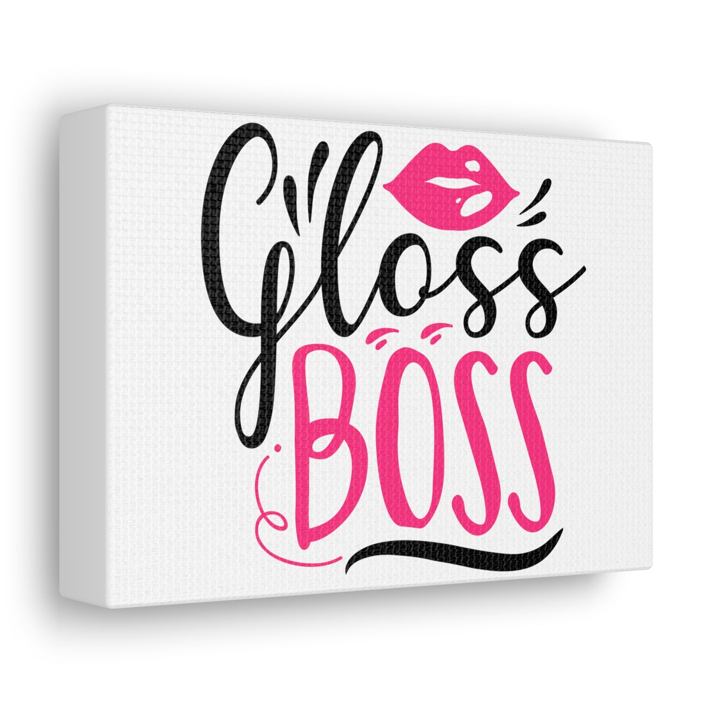 Gloss Boss, Beauty quotes, Inspirational quotes, Motivational quotes, Positive affirmations, Self-love quotes, Inner beauty, Beauty and confidence 7" x 5" Premium Gallery Wraps (1.25″)