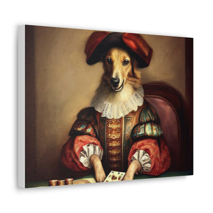 Fancy Dog, Canvas Dog Art, Dog Wall Art, Canine Canvas Art,Canvas Gallery Wraps, Pet Art - SaviTraviDesigns