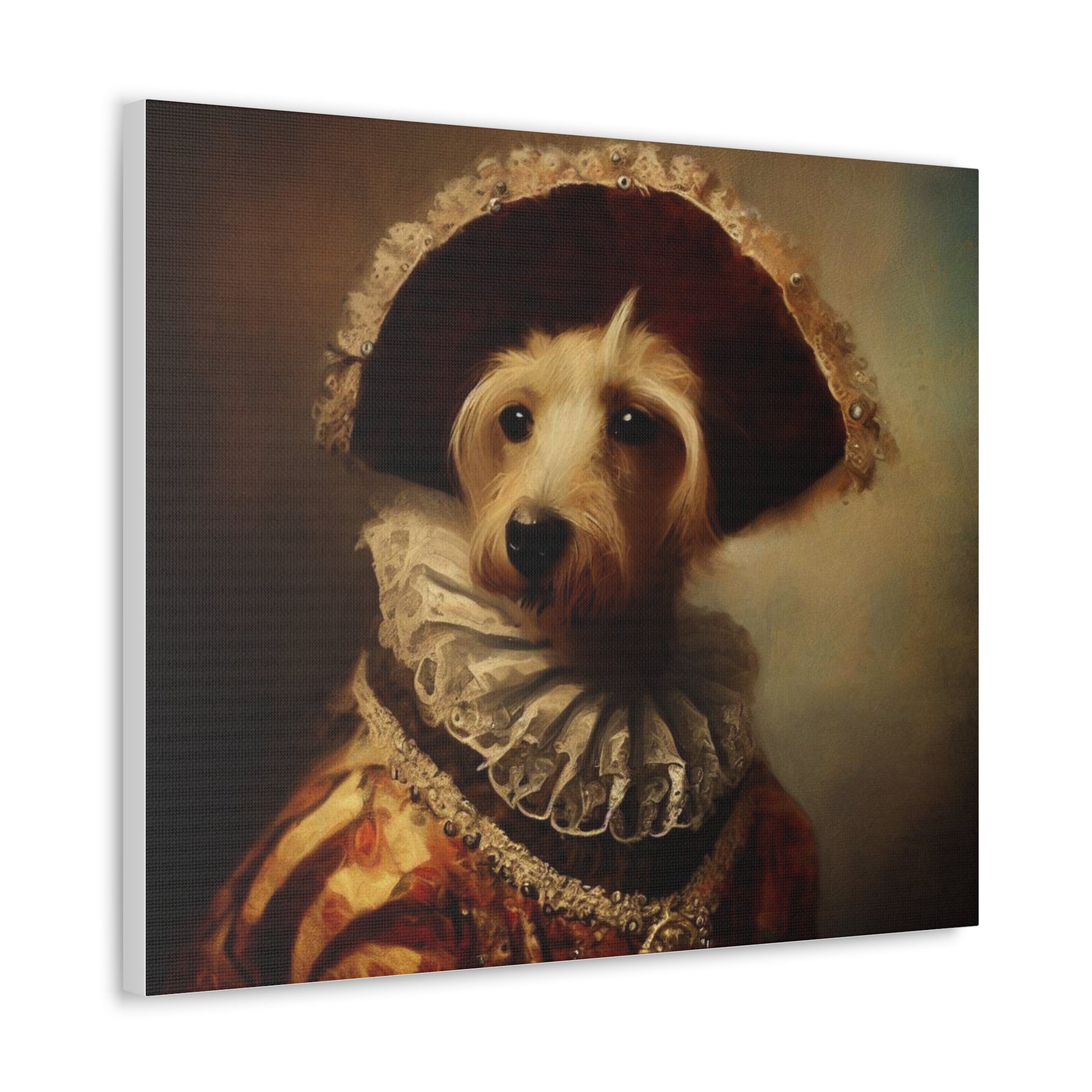 Fancy Dog, Canvas Dog Art, Dog Wall Art, Canine Canvas Art,Canvas Gallery Wraps, Pet Art, King Dog - SaviTraviDesigns