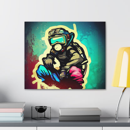 Gasmask, Graffiti Artist, Graffiti art prints, Street art canvas, Urban art decor, Graffiti-style wall art, Graffiti canvas prints, Street art posters - SaviTraviDesigns