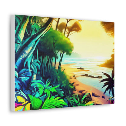 Jungle Riverbed, Jungle Sunset, Graffiti art prints, Street art canvas, Urban art decor, Graffiti-style wall art, Graffiti canvas prints, Street art posters - SaviTraviDesigns