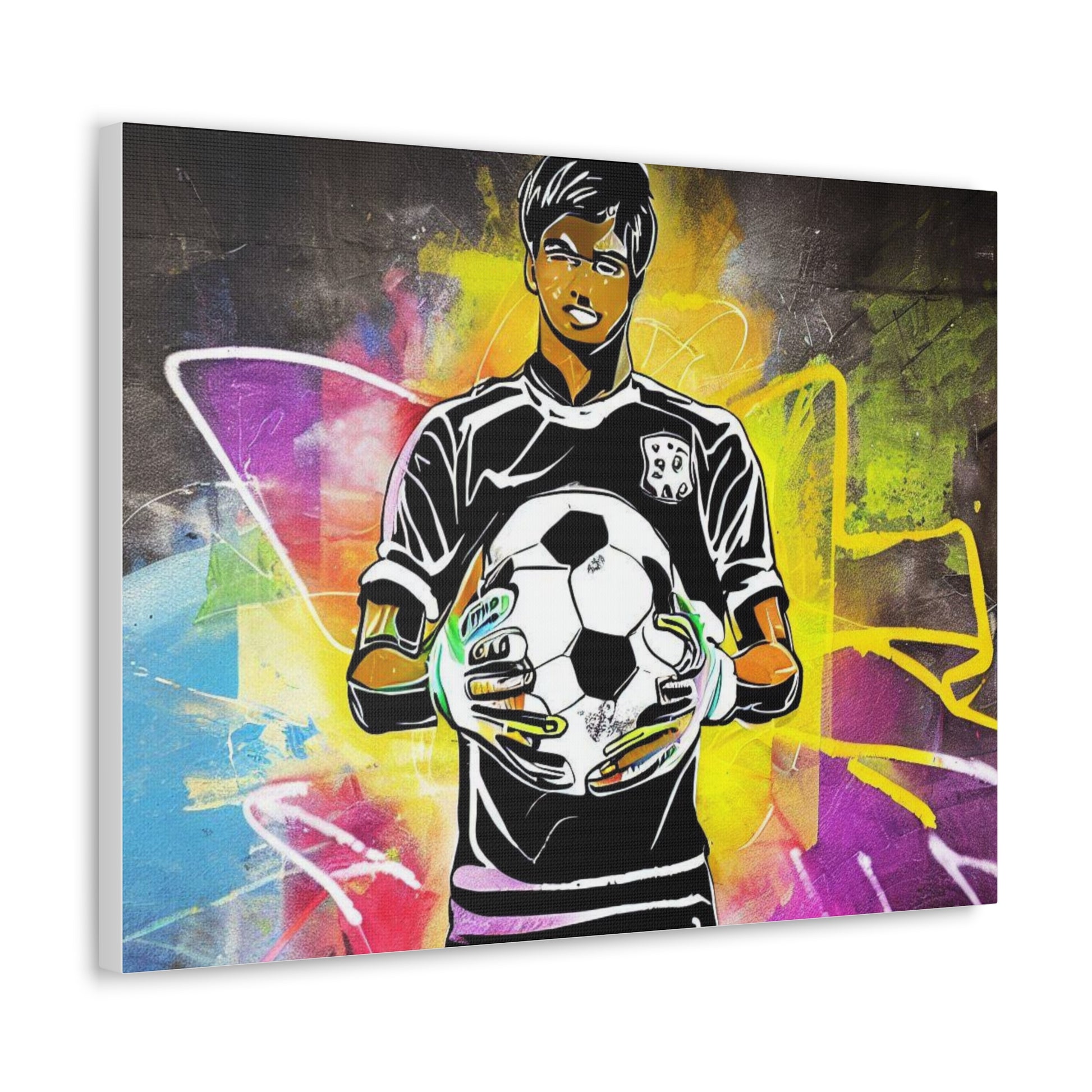 Soccer Player, Graffiti art prints, Street art canvas, Urban art decor, Graffiti-style wall art, Graffiti canvas prints, Street art posters - SaviTraviDesigns