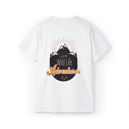 Wildlife Adventures | Hiking & Camping Tee | Nature-Inspired Outdoor Apparel White