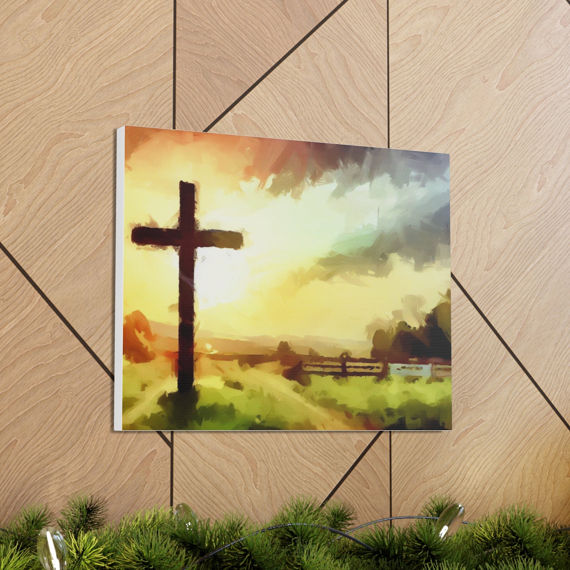 Christian wall art, Cross wall art, Farm art, Canvas Gallery Wraps - SaviTraviDesigns