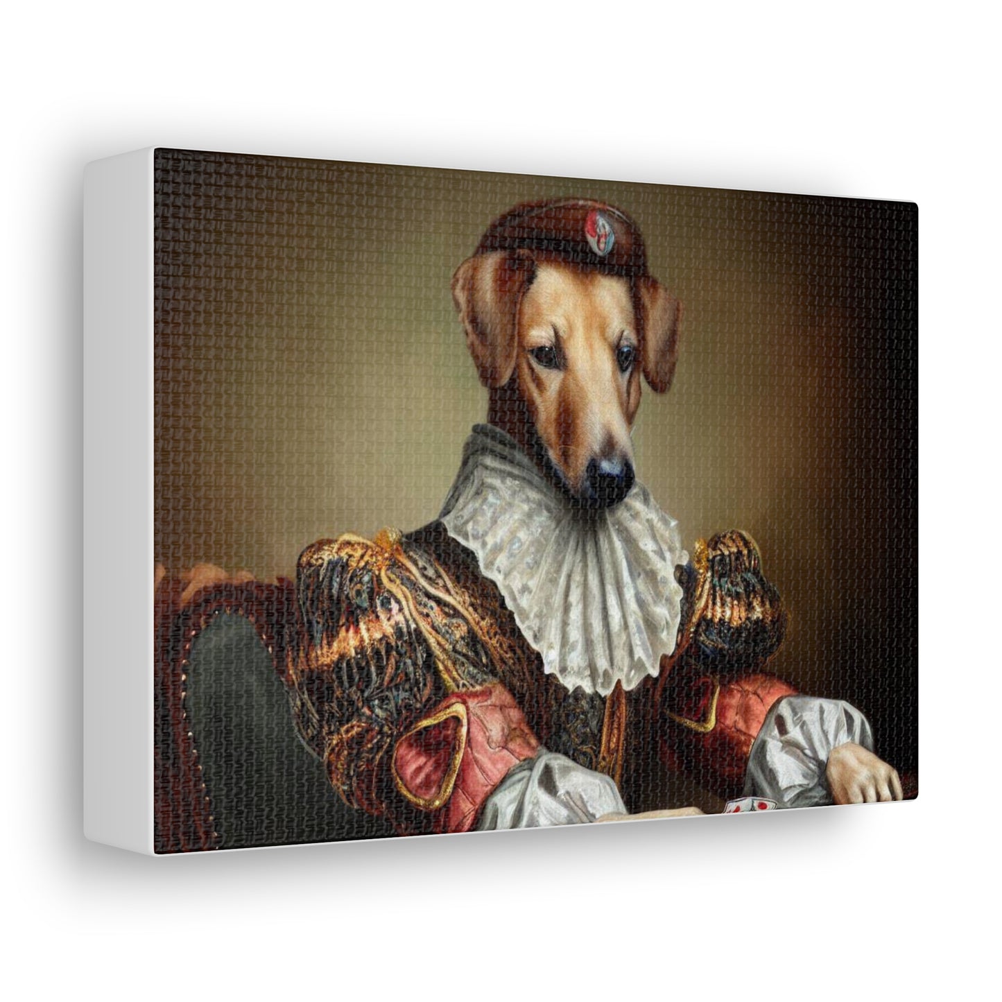 Fancy Dog, Canvas Dog Art, Dog Wall Art, Canine Canvas Art, Canvas Gallery Wraps