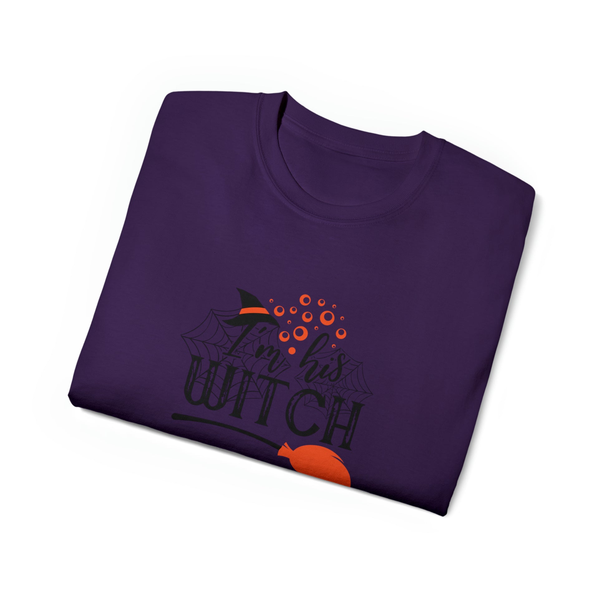 I'm His Witch, Halloween Graphic Shirts, Spooky Halloween Shirts, Scary Halloween Shirt Designs, Cute Halloween Graphic Tees, Funny Halloween Shirt Ideas - SaviTraviDesigns