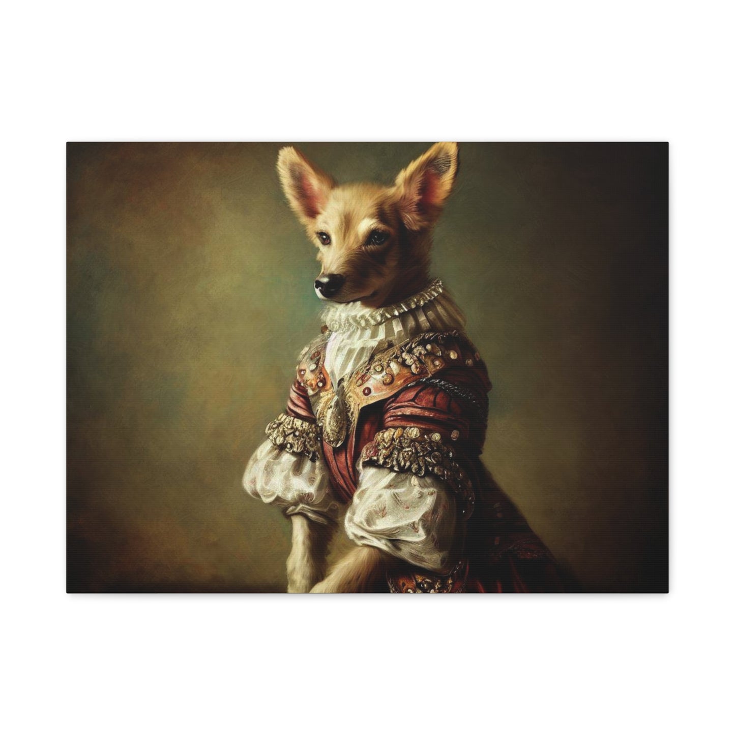 Fancy Dog, Canvas Dog Art, Dog Wall Art, Canine Canvas Art,Canvas Gallery Wraps, Pet Art - SaviTraviDesigns