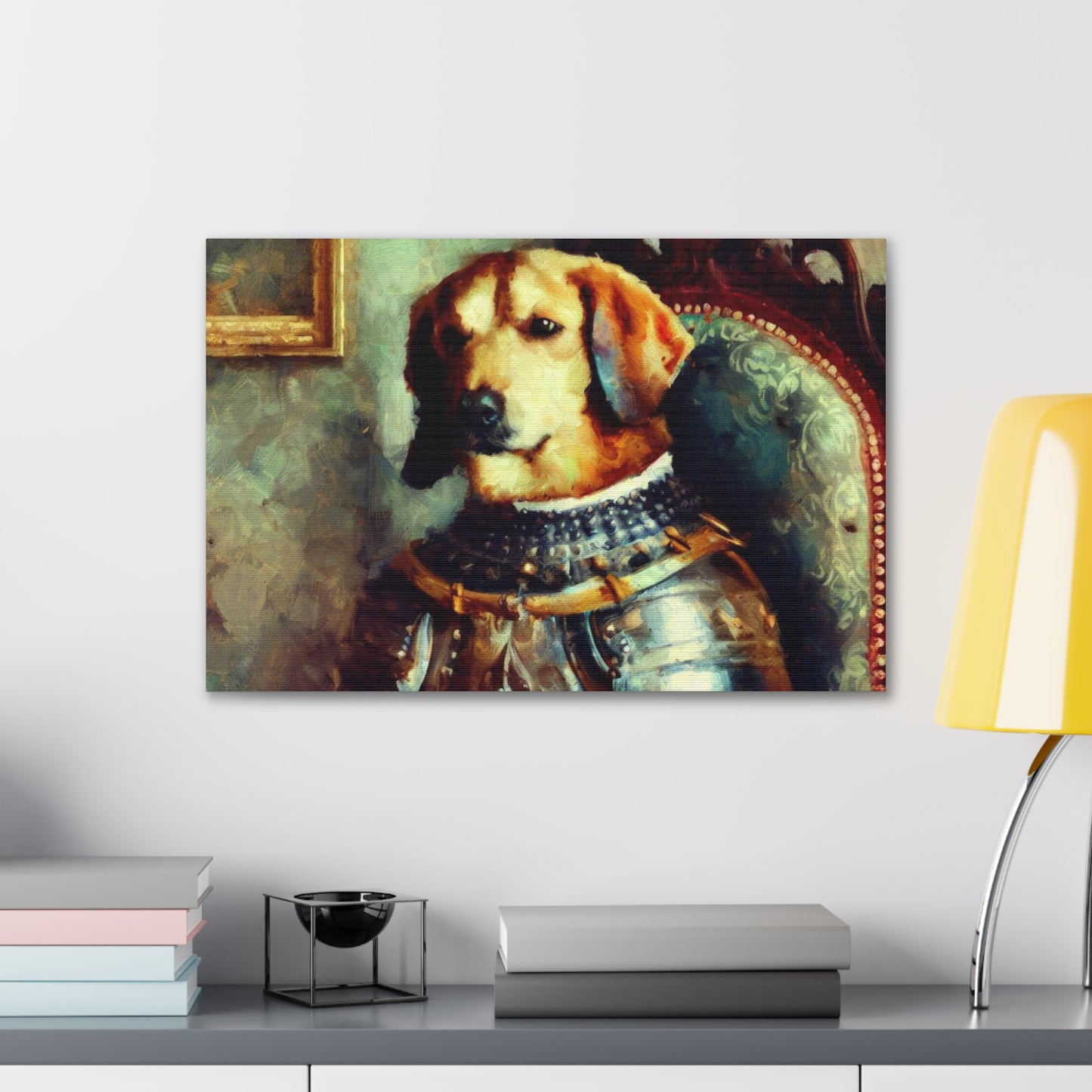 Fancy Dog, Canvas Dog Art, Dog Wall Art, Canine Canvas Art, Canvas Gallery Wraps