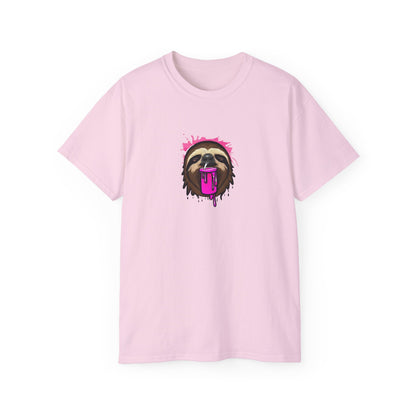 Slushee Sloth Graffiti Graphic Tee Shirt