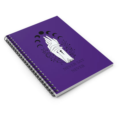 Geometric Elegance, Design Notebook, Spiral Notebook, Ruled Line, Purple - SaviTraviDesigns