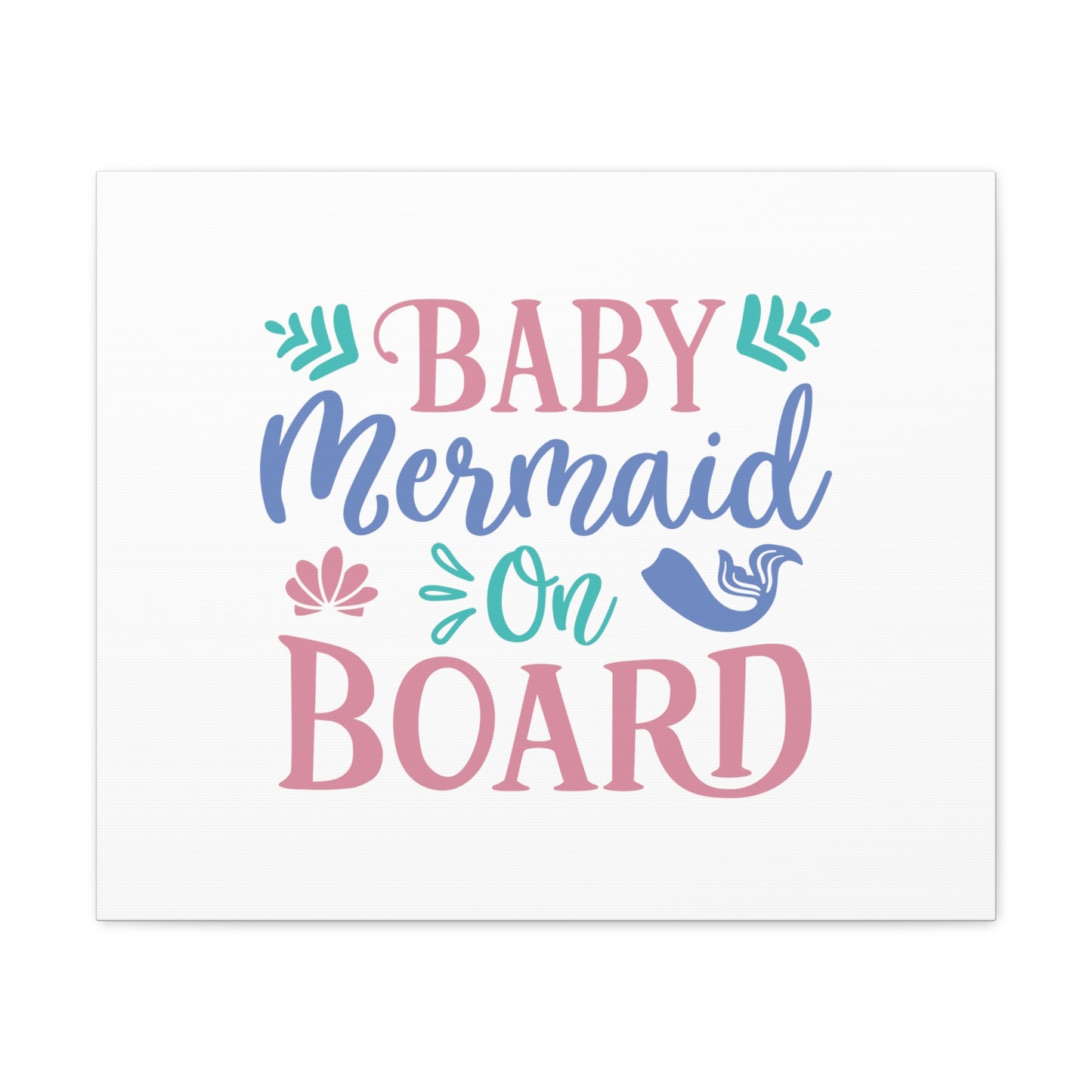 Baby Mermaid On Board, Mermaid Wall Art, Coastal Mermaid Decor, Beach House Mermaid Signs, Nautical Mermaid Decor, Mermaid Nursery Wall Decor - SaviTraviDesigns