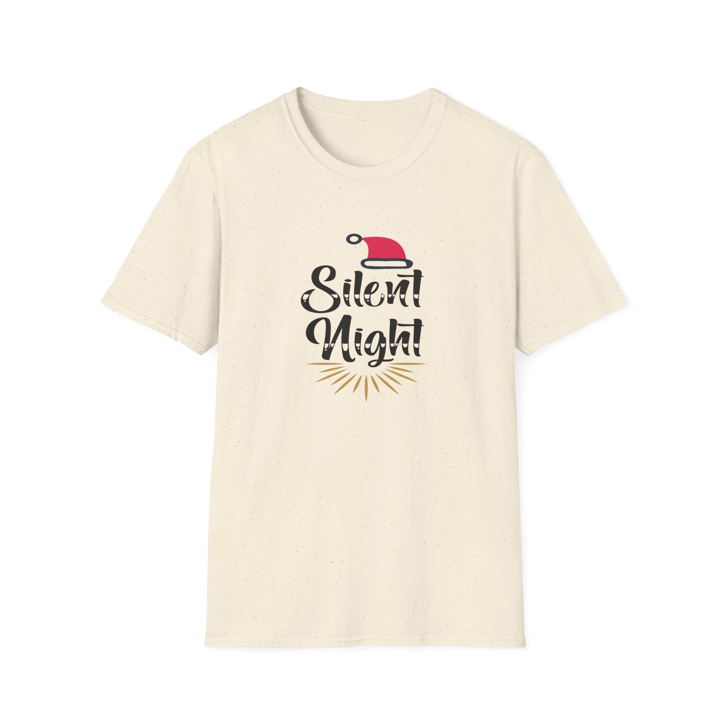 Silent Night Holiday Graphic T Shirt Natural