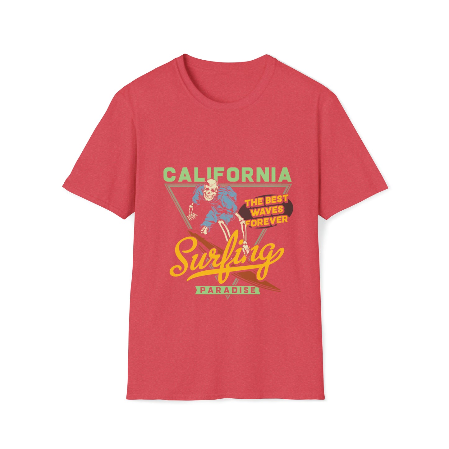 California Surfing Paradise, Beachwear Graphics, Tropical T-Shirt Designs, Ocean-Inspired Shirts, Surfing Graphics, Sun and Sand Apparel, Summer Wardrobe Essentials - SaviTraviDesigns