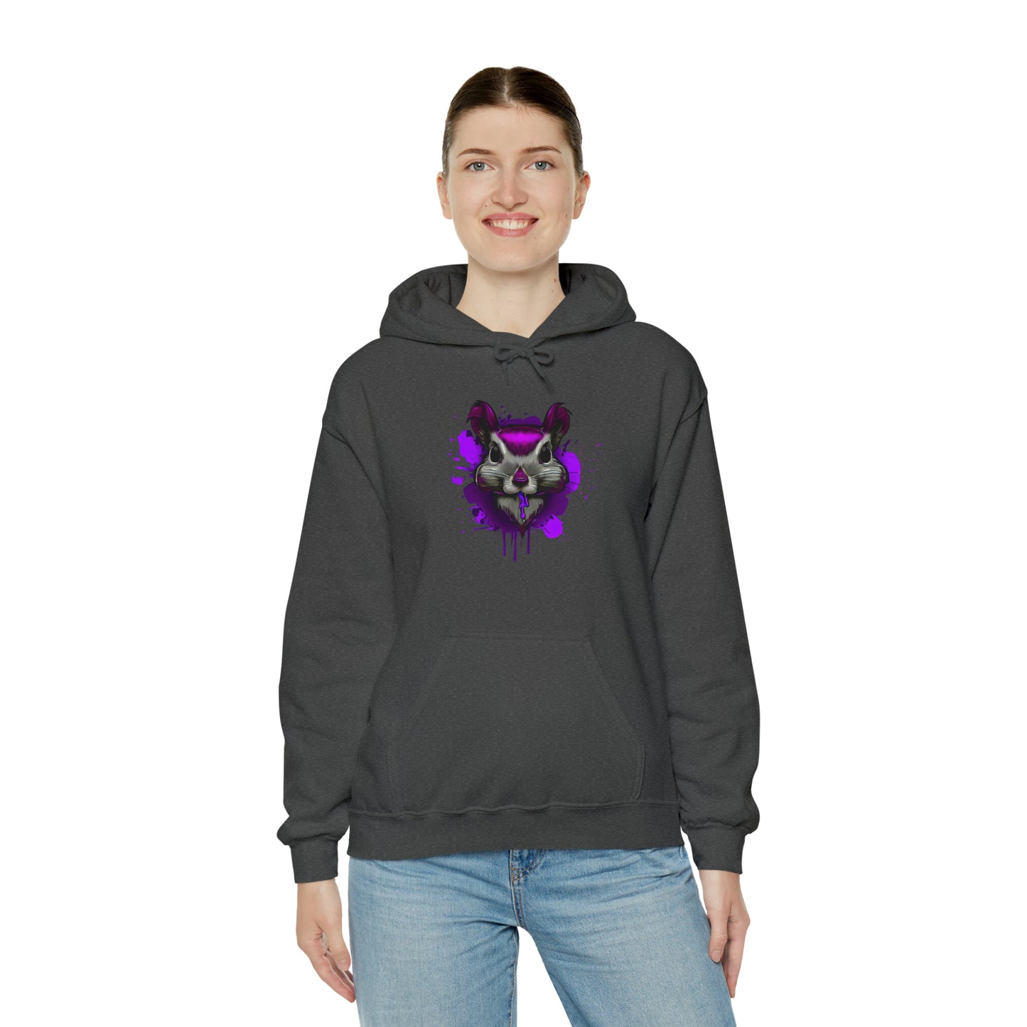 Graffiti hoodie, Graffiti Sweatshirt, Squirrel sweatshirt, Urban Art Hooded Sweatshirt, purple - SaviTraviDesigns