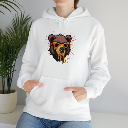 Bear Hoodie, Graffiti Graphic Shirt, Street Art, Urban Art, Unisex Heavy Blend™ Hooded Sweatshirt,