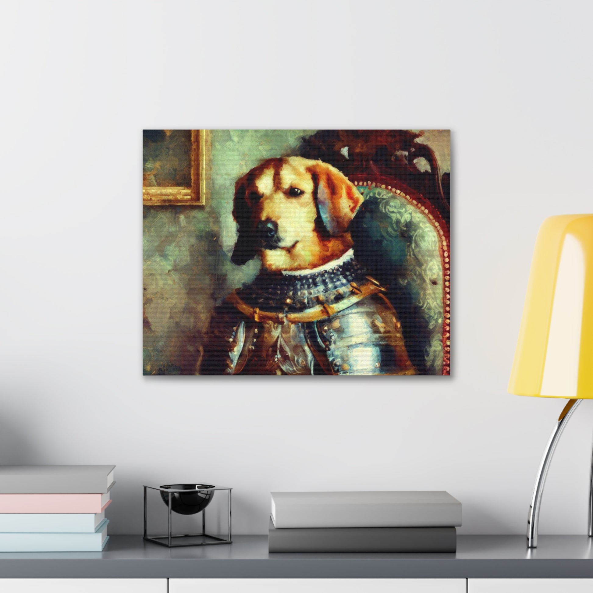 Fancy Dog, Canvas Dog Art, Dog Wall Art, Canine Canvas Art, Canvas Gallery Wraps