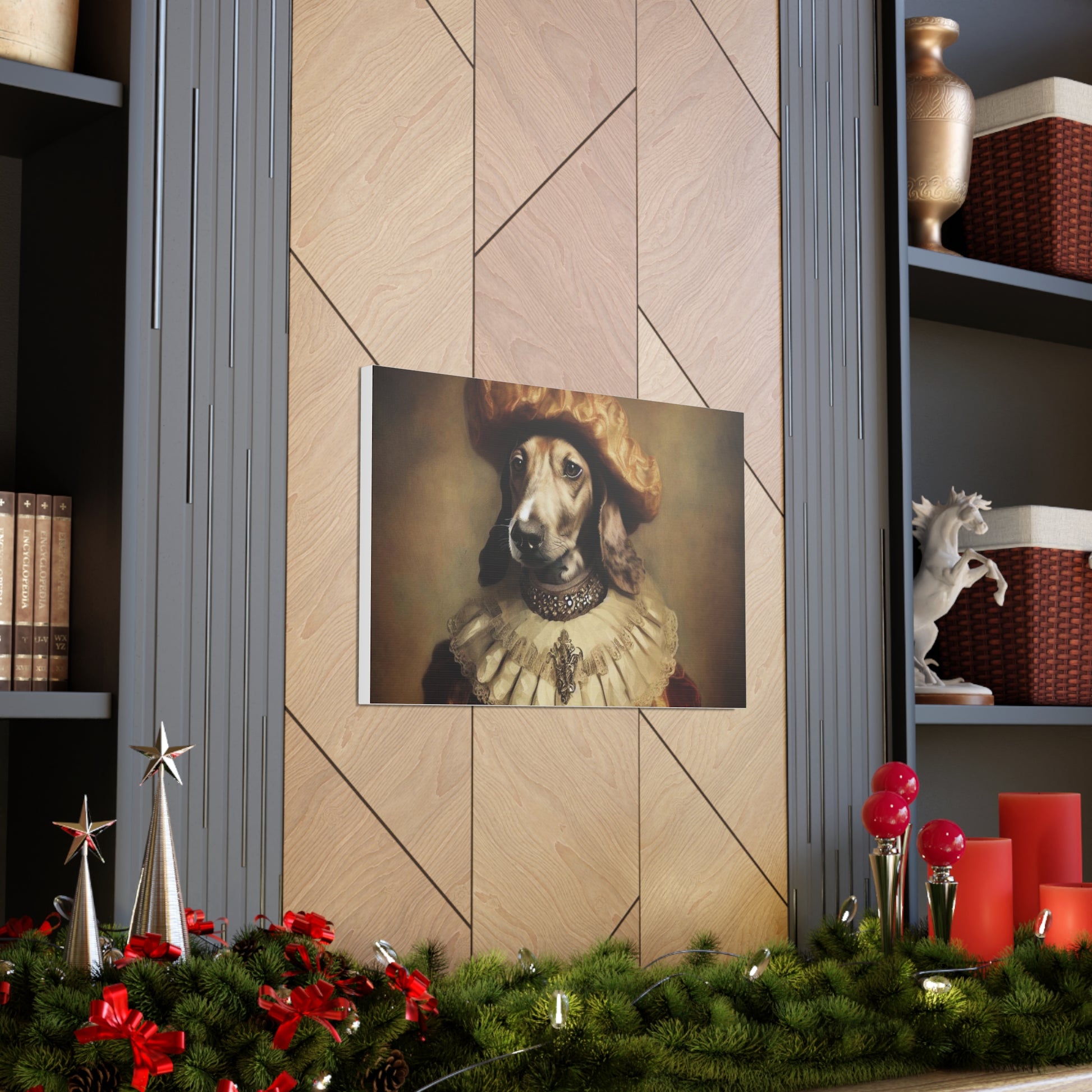 Fancy Dog, Canvas Dog Art, Dog Wall Art, Canine Canvas Art, Canvas Gallery Wraps