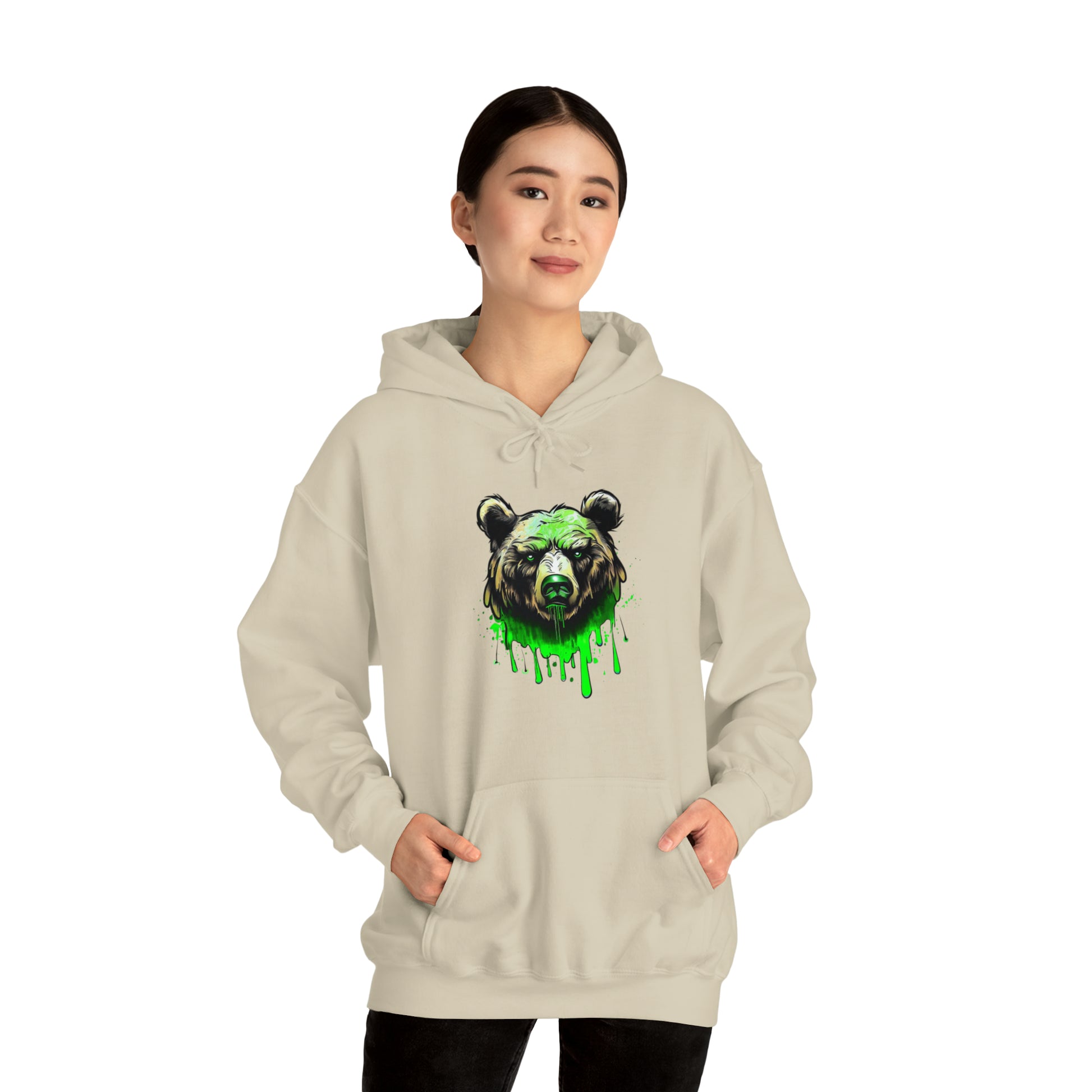 Bear Hoodie, Graffiti Graphic Shirt, Street Art, Urban Art, Unisex Hooded Sweatshirt