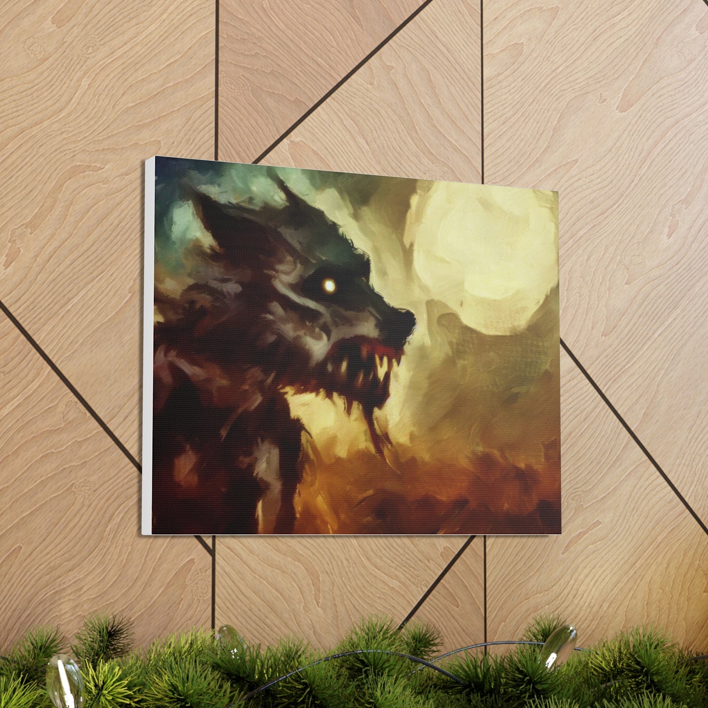 Halloween art, Werewolf canvas prints, Scary Halloween decor, Halloween home decor, Halloween wall, Gothic wall decor, Canvas Gallery Wraps - SaviTraviDesigns