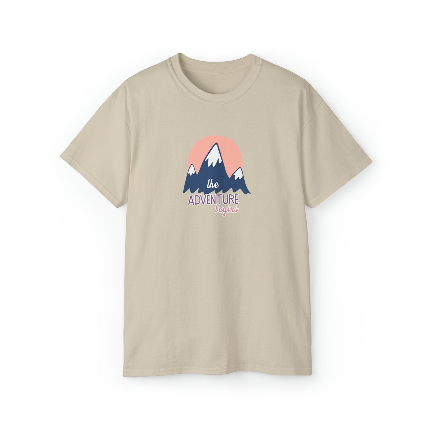 Outdoor Graphic T-shirt, Adventure T-Shirts, Nature-Inspired Tees, Hiking T-Shirts, Camping Graphic Shirts, Mountain Tee Shirts Sand