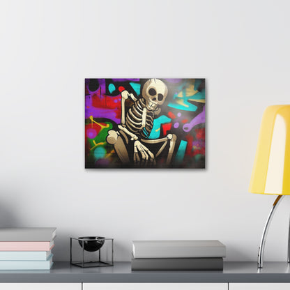 Halloween art, Skeleton canvas prints, Scary Halloween decor, Halloween home decor, Halloween wall, Gothic wall decor, Canvas Gallery Wraps - SaviTraviDesigns