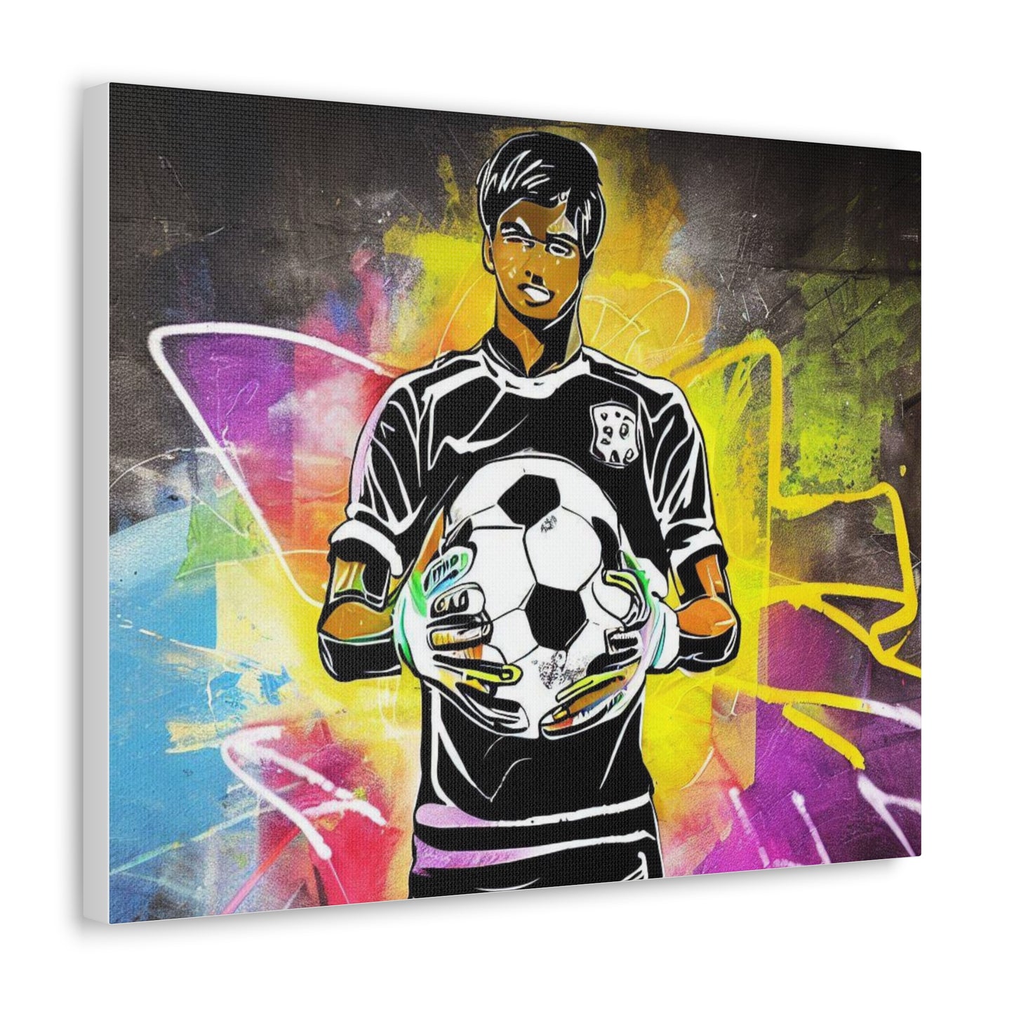 Soccer Player, Graffiti art prints, Street art canvas, Urban art decor, Graffiti-style wall art, Graffiti canvas prints, Street art posters - SaviTraviDesigns