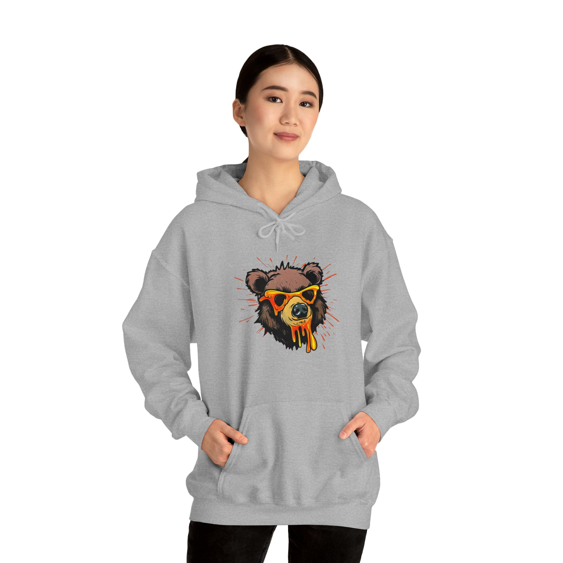 Bear Hoodie, Graffiti Graphic Shirt, Street Art, Urban Art, Unisex Heavy Blend™ Hooded Sweatshirt,