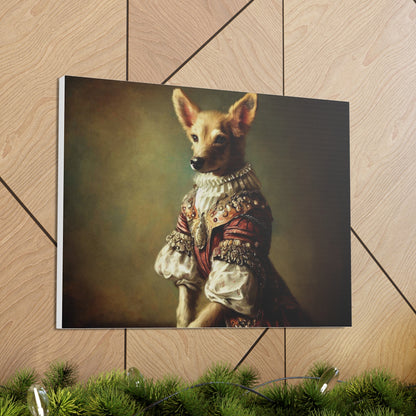 Fancy Dog, Canvas Dog Art, Dog Wall Art, Canine Canvas Art,Canvas Gallery Wraps, Pet Art - SaviTraviDesigns