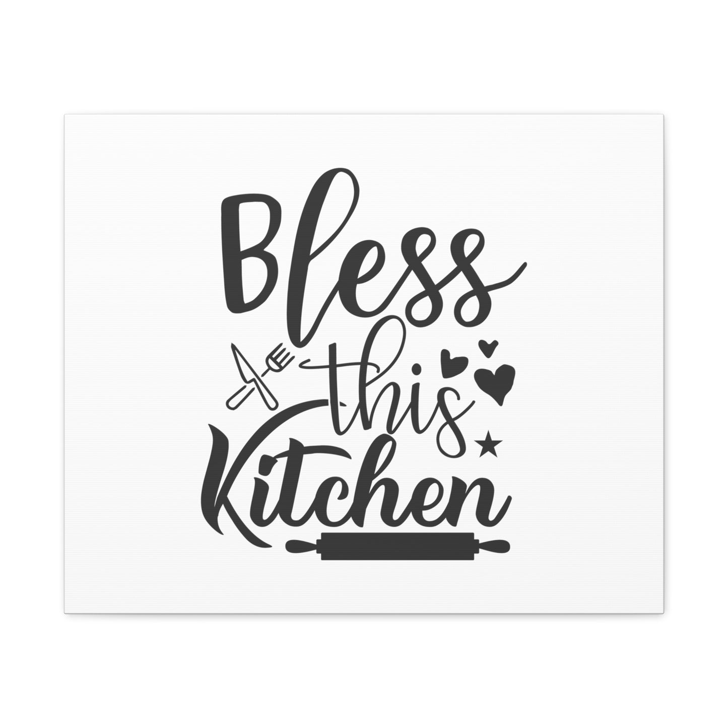 Bless This Kitchen, Kitchen quote canvas prints, Kitchen wall decor quotes, Kitchen canvas art, Funny kitchen quotes on canvas, Inspirational kitchen quotes 24″ x 20″ Premium Gallery Wraps (1.25″)