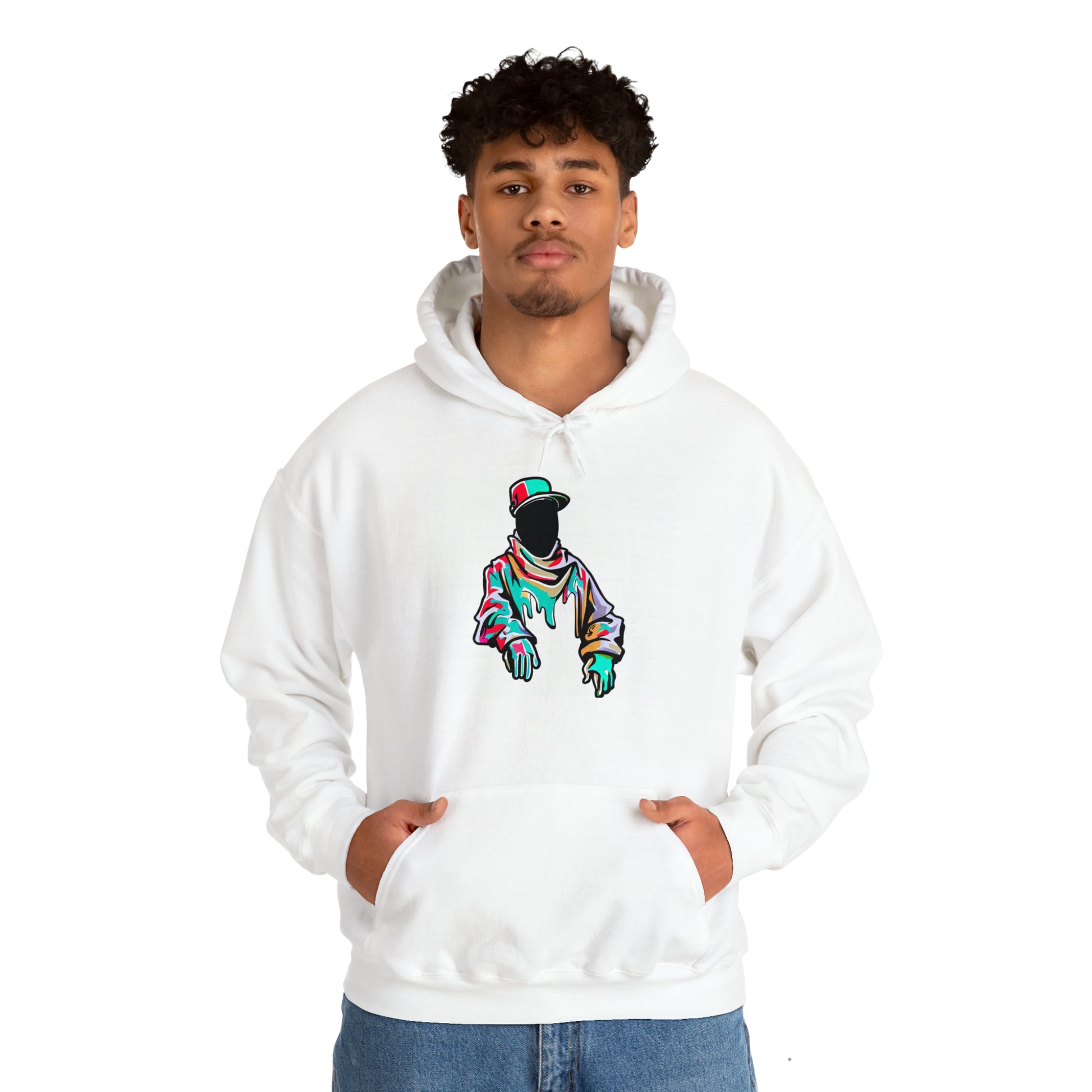 Graffiti Hoodie, Unisex Heavy Blend™ Hooded Sweatshirt, Digital male, Urban Street - SaviTraviDesigns