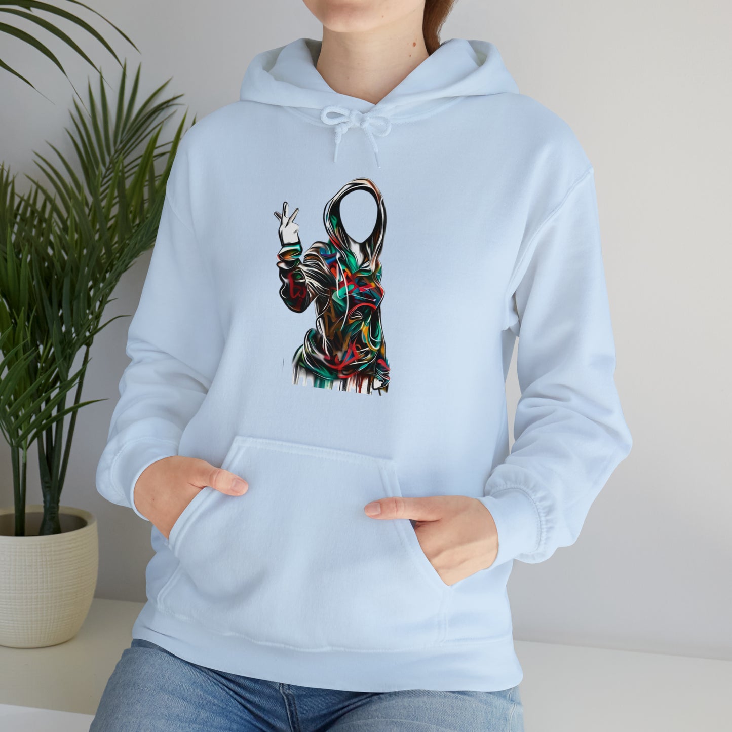 Graffiti Hoodie, Hooded Sweatshirt, Digital Female, Urban Street Design - SaviTraviDesigns