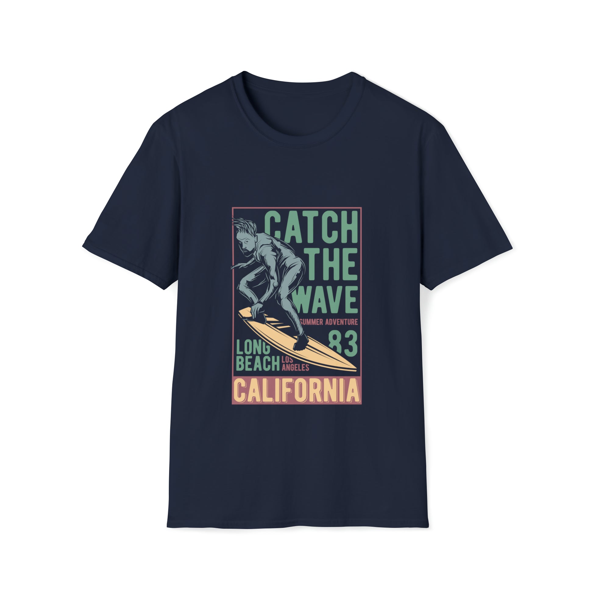 Catch The Wave California, Beachwear Graphics, Tropical T-Shirt Designs, Ocean-Inspired Shirts, Surfing Graphics, Sun and Sand Apparel, Summer Wardrobe Essentials - SaviTraviDesigns