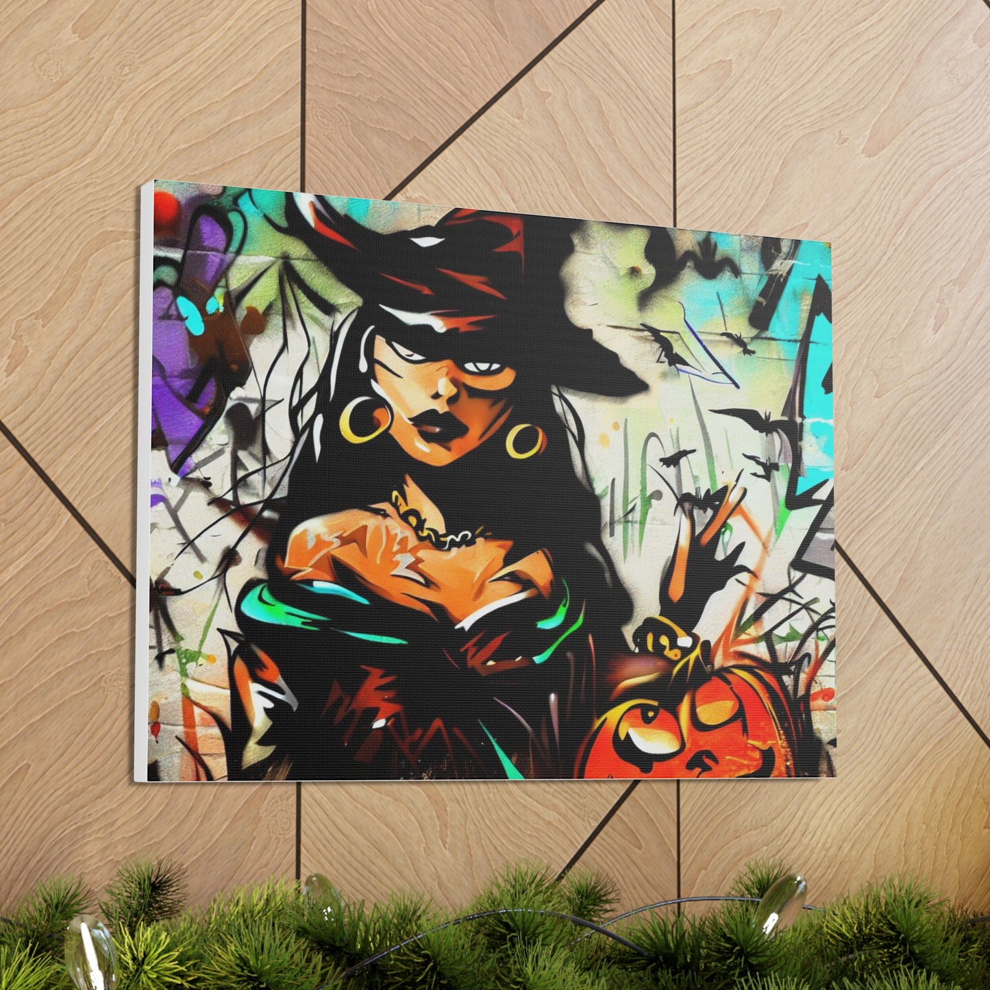 Halloween art, Witch canvas prints, Scary Halloween decor, Halloween home decor, Halloween wall, Gothic wall decor, Canvas Gallery Wraps