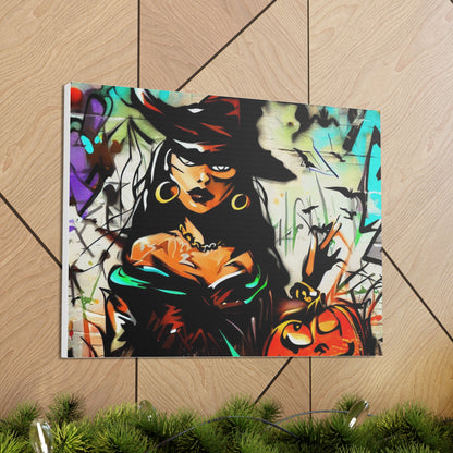 Halloween art, Witch canvas prints, Scary Halloween decor, Halloween home decor, Halloween wall, Gothic wall decor, Canvas Gallery Wraps