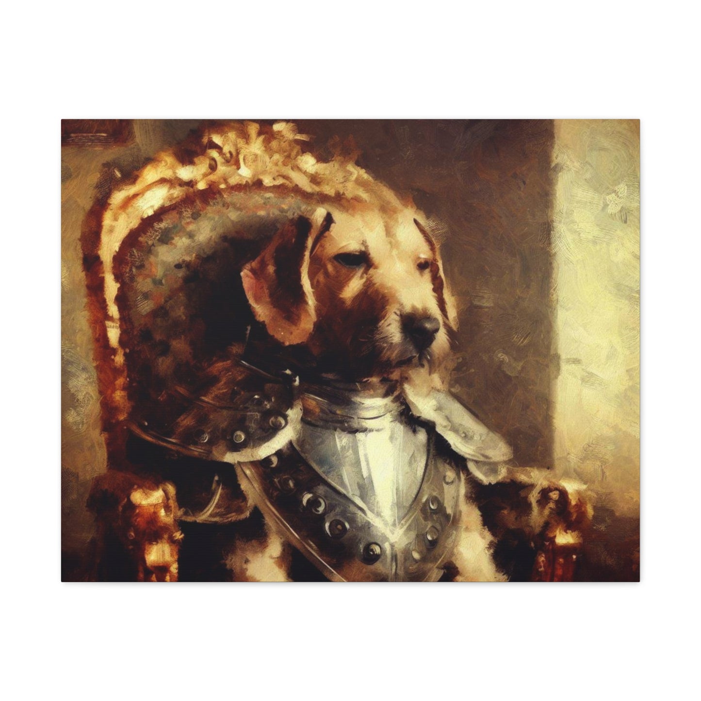 Fancy Dog, Canvas Dog Art, Dog Wall Art, Canine Canvas Art,Canvas Gallery Wraps 30″ x 24″ Premium Gallery Wraps (1.25″)