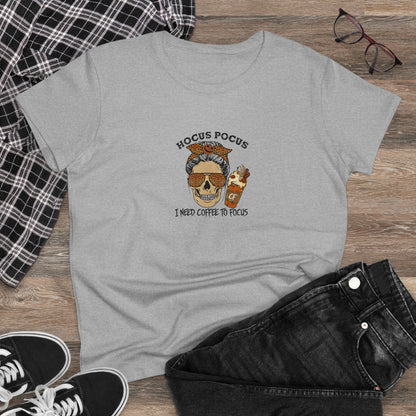 Hocus Pocus, I Need Coffee To Focus, Halloween Graphic Shirts, Spooky Halloween Shirts, Scary Halloween Shirt Designs, Cute Halloween Graphic Tees, Funny Halloween Shirt Ideas