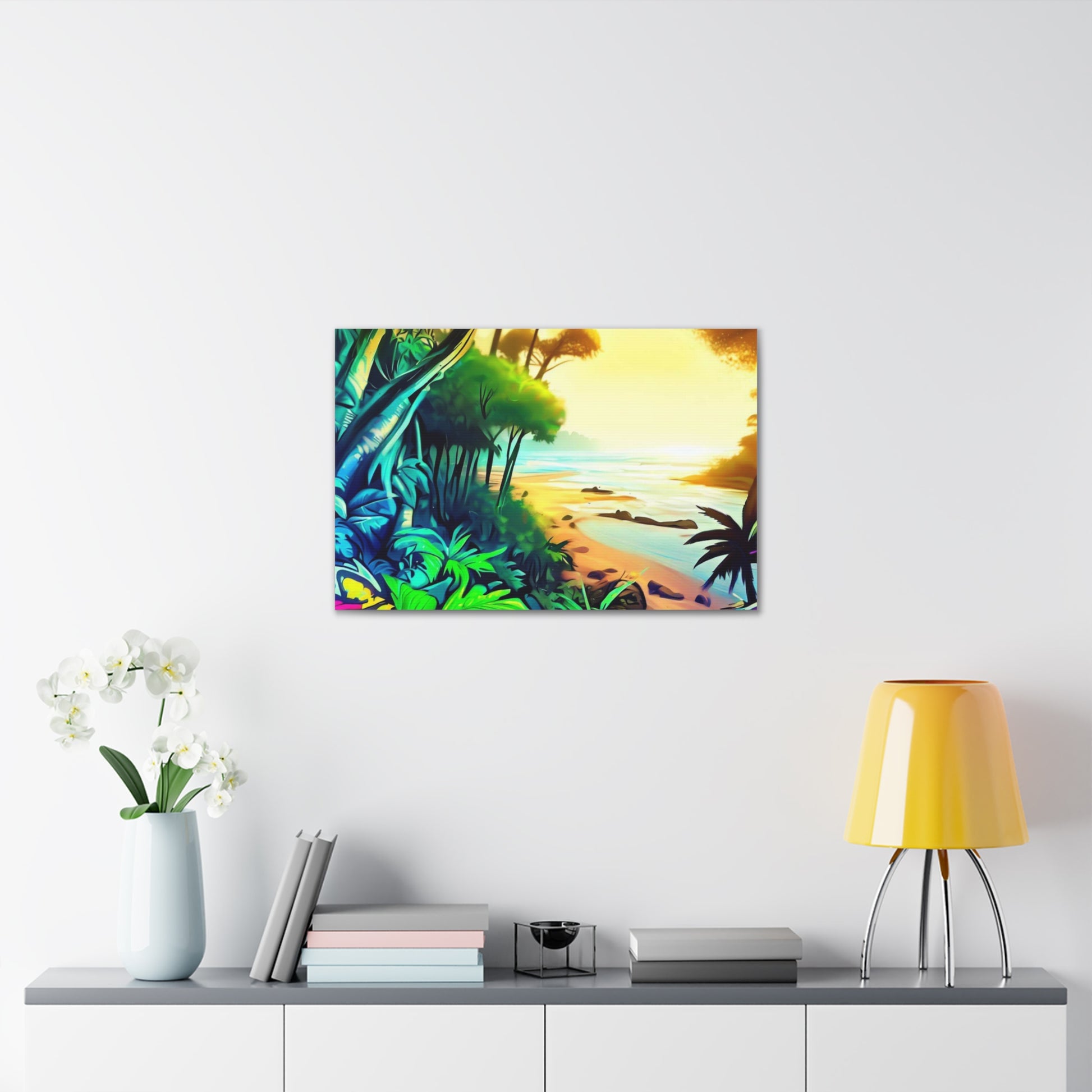 Jungle Riverbed, Jungle Sunset, Graffiti art prints, Street art canvas, Urban art decor, Graffiti-style wall art, Graffiti canvas prints, Street art posters - SaviTraviDesigns