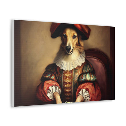 Fancy Dog, Canvas Dog Art, Dog Wall Art, Canine Canvas Art,Canvas Gallery Wraps, Pet Art - SaviTraviDesigns