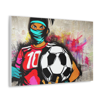 Soccer Player, Futbol Player, Graffiti art prints, Street art canvas, Urban art decor, Graffiti-style wall art, Graffiti canvas prints, Street art posters - SaviTraviDesigns