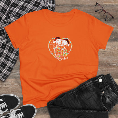 Skeleton Christmas, Skeleton Heart, Skeleton Love, Christmas Graphic Shirts, Festive Holiday T-Shirts, Ugly Christmas Sweater Tees