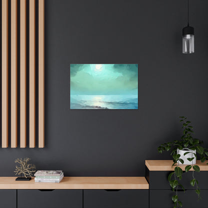 Moon wall art, Ocean wall art, ocean art, Canvas Gallery Wraps