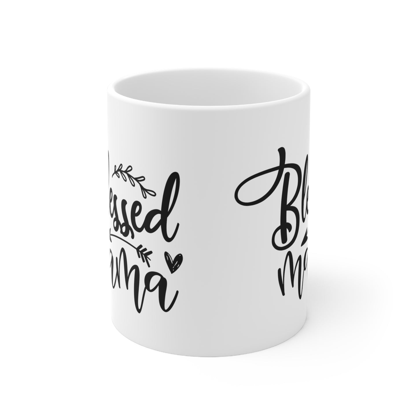 Blessed Mama, Personalized Mug Designs, Creative Coffee Cups, Unique Mug Artwork, Printed Coffee Mugs, Artist-Designed Mugs