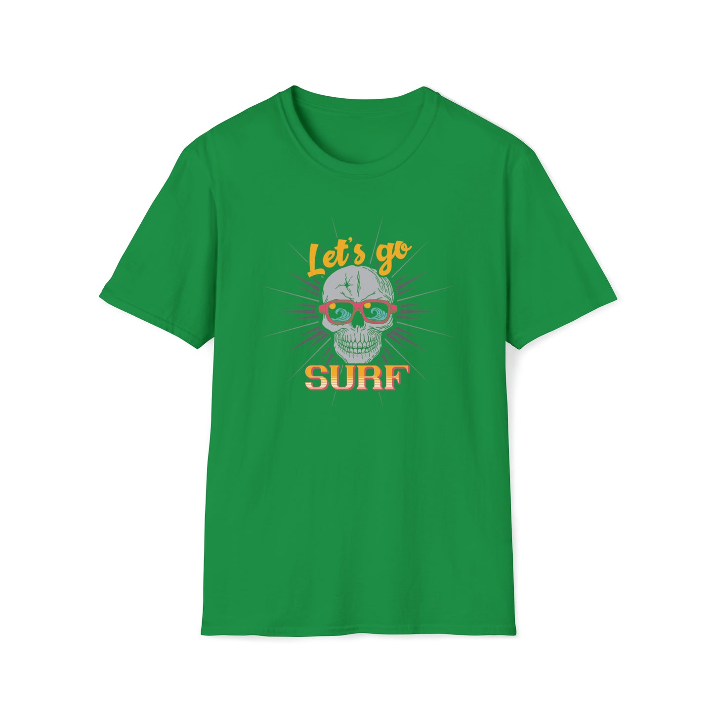 Lets Go Surf |Beach Lifestyle Shirts | Summer Vibe Apparel Irish Green