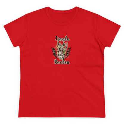 Jingle Bell Rockin, Christmas Graphic Shirts, Festive Holiday T-Shirts, Ugly Christmas Sweater Tees, Funny Christmas Shirt Designs, Cute Xmas Graphic Tees Red