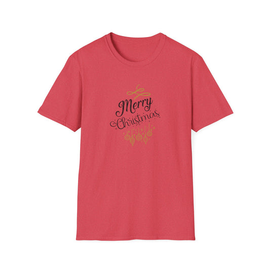 Merry Christmas Light Graphic Shirt Heather Red