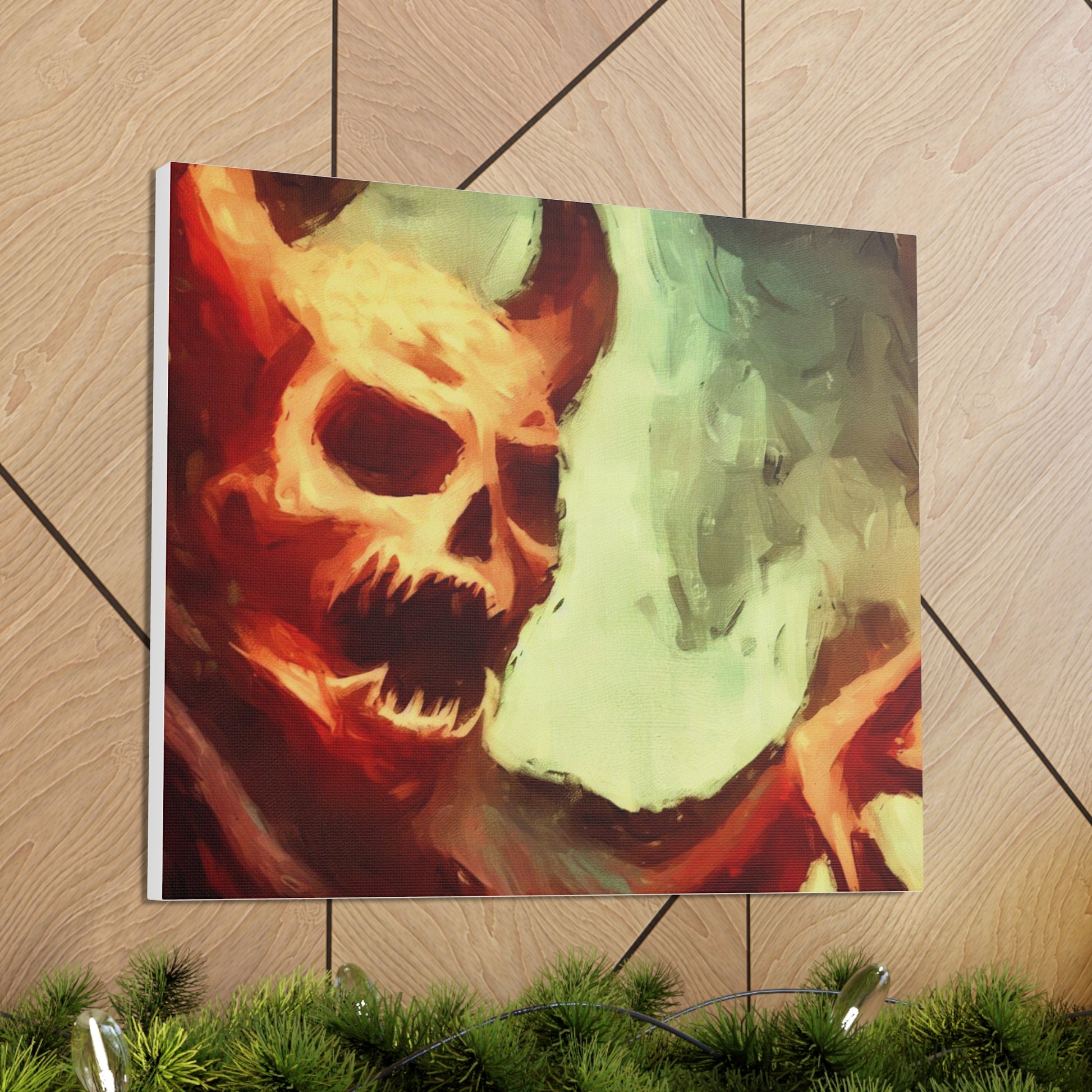 Halloween art, Demon canvas prints, Scary Halloween decor, Halloween home decor, Halloween wall, Gothic wall decor, Canvas Gallery Wraps - SaviTraviDesigns