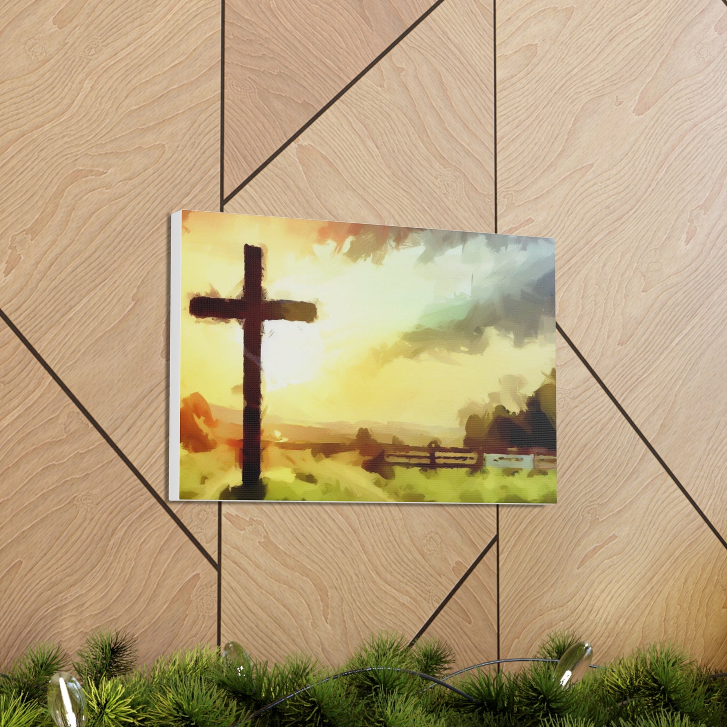 Christian wall art, Cross wall art, Farm art, Canvas Gallery Wraps - SaviTraviDesigns