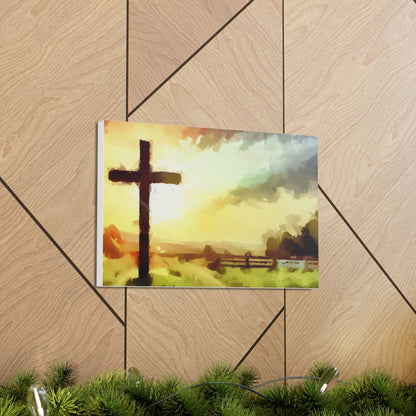 Christian wall art, Cross wall art, Farm art, Canvas Gallery Wraps - SaviTraviDesigns